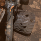 A very banged-up wheel.